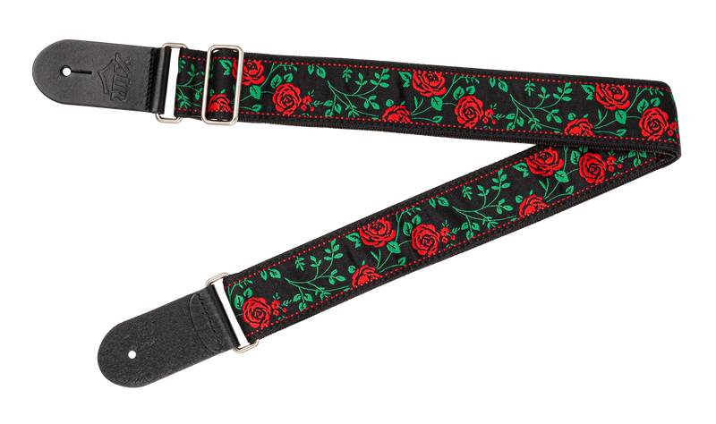 Xtreme 2" Rose Jacquard Weave Guitar Strap