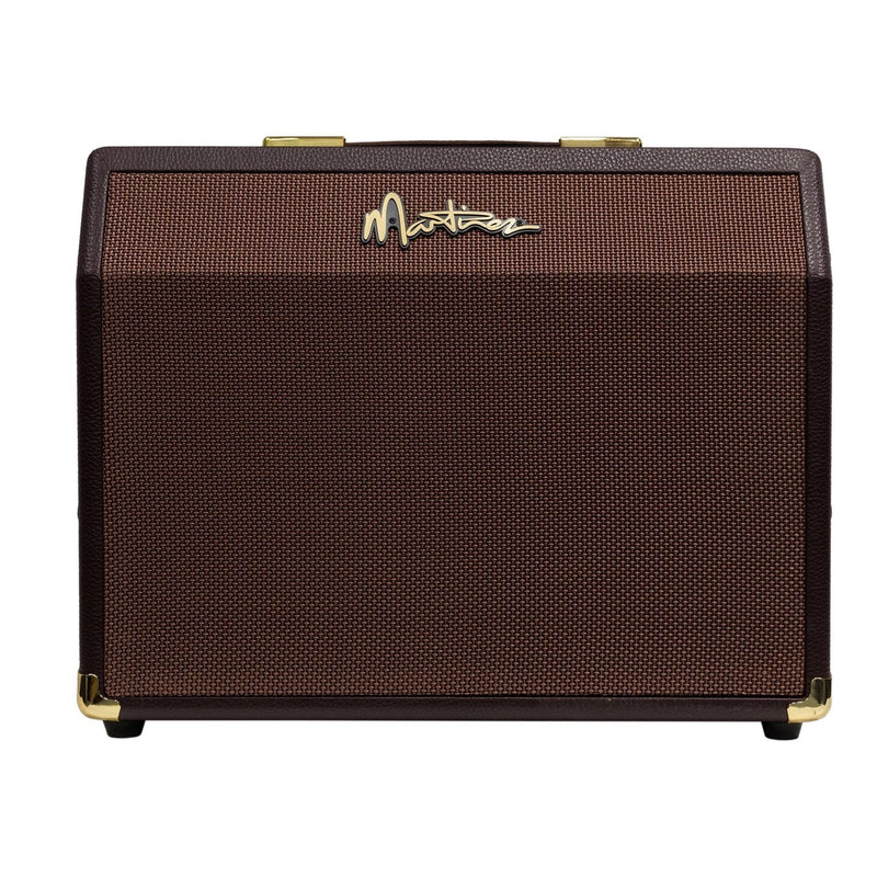 Martinez Retro-Style 25 Watt Acoustic Guitar Amplifier with Reverb - Brown Vinyl