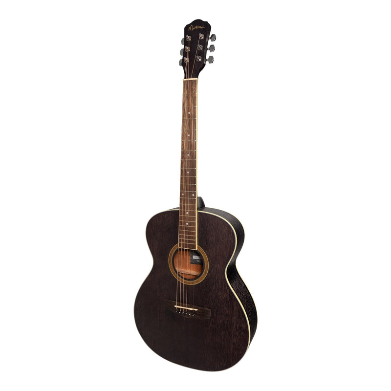 Martinez Super Folk Acoustic Guitar - Black