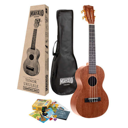Mahalo Java Series Tenor Ukulele Pack - Brown MJ3TBRK