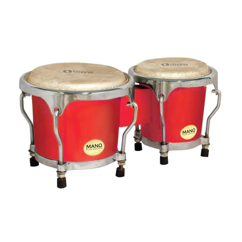 Mano Percussion Junior Tuneable Bongos 4/5 Inch Red