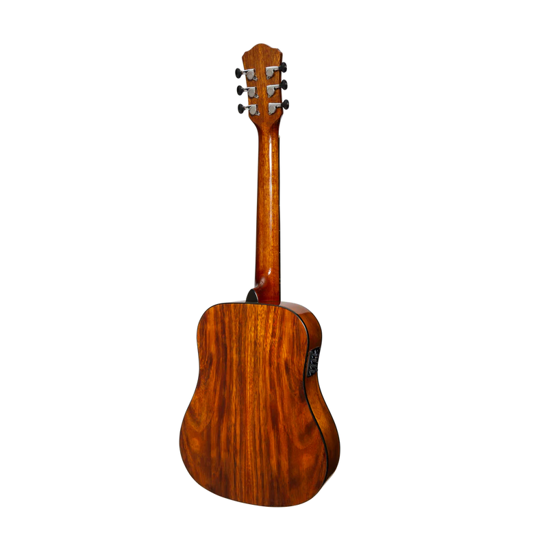 Martinez Acoustic Electric Traveller Guitar - Teakwood Gloss
