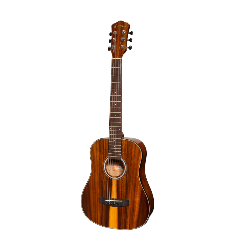 Martinez Acoustic Electric Traveller Guitar - Teakwood Gloss