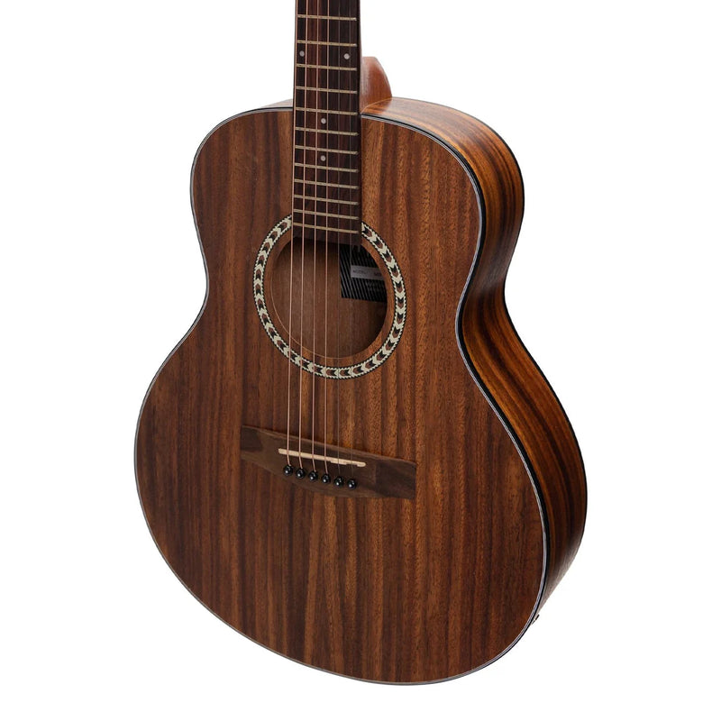 Martinez Acoustic-Electric Short Scale Guitar with Built-In Tuner - Rosewood