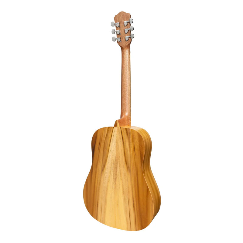 Martinez Acoustic Middy Traveller Guitar in Jati-Teakwood