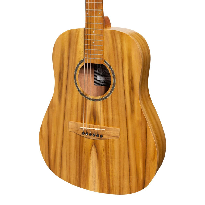 Martinez Acoustic Middy Traveller Guitar in Jati-Teakwood