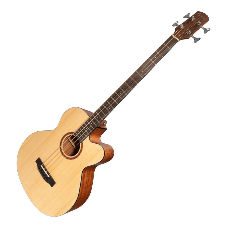 Martinez Acoustic Electric Bass Guitar Solid Spruce Top w/ Cutaway
