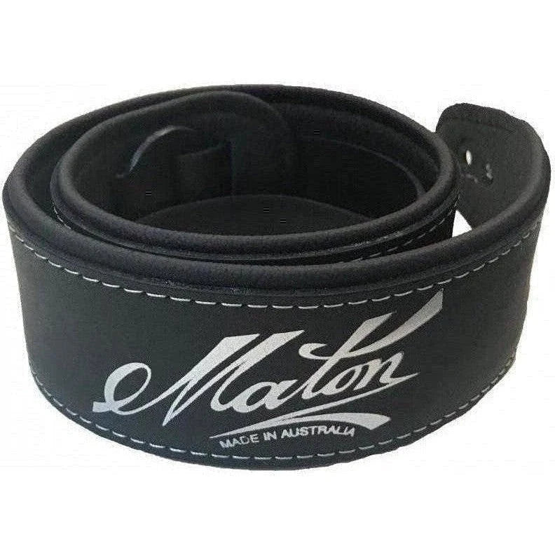 Maton Deluxe Soft Leather Guitar Strap - Black
