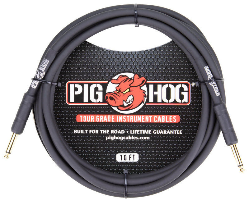 Pig Hog High Quality Straight to Straight Instrument Cable - 10ft / 3m