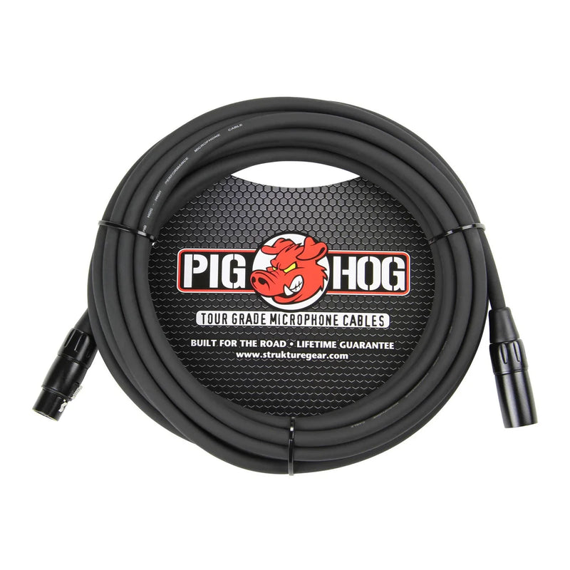 Pig Hog High Quality XLR Microphone Cable – 30ft / 9m