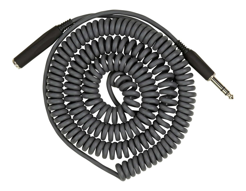 Hex Series Coiled Headphone Extension Cable – 1/4" - Grey