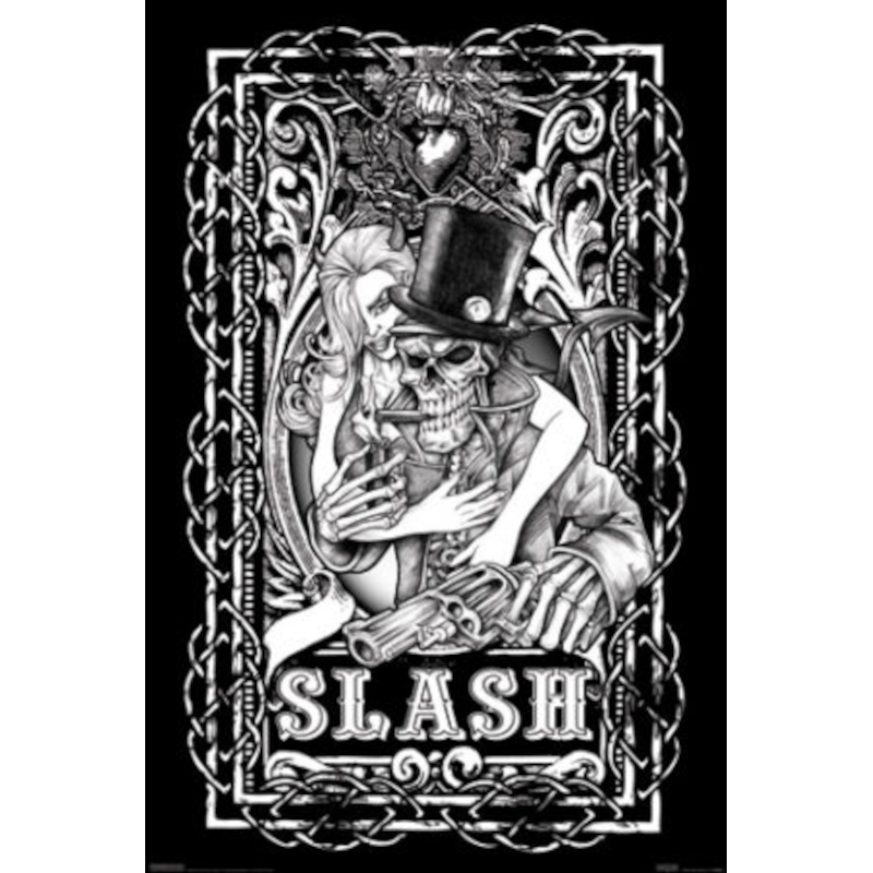 Slash Skeleton Guns n Roses - Poster