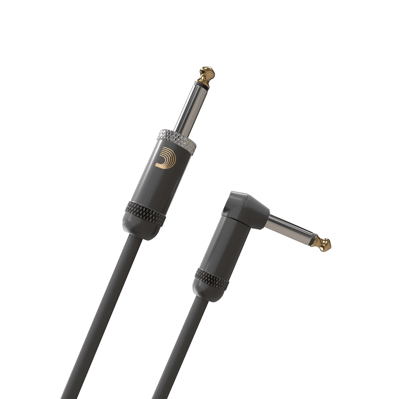 D'Addario American Stage Instrument / Guitar Cable - Straight to Right Angle - 20ft / 6m