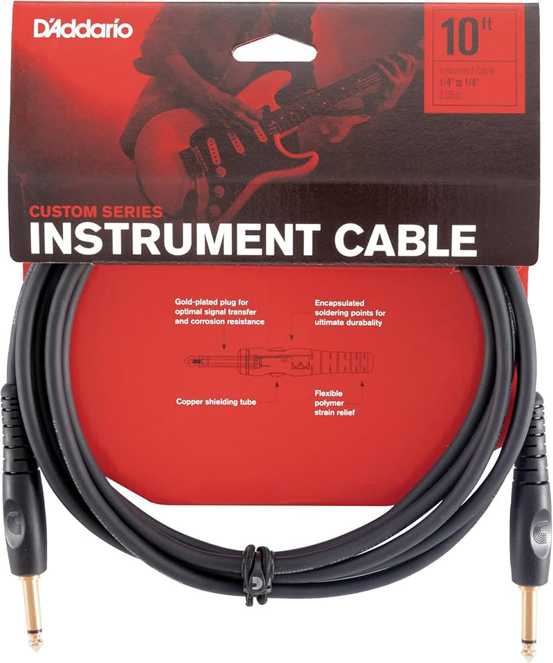 D'Addario Custom Series 10ft / 3m Instrument Cable