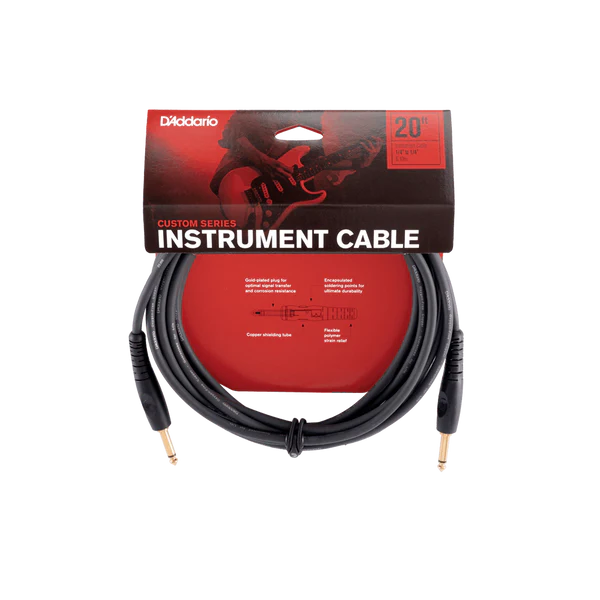 D'Addario Custom Series 20ft Instrument Cable