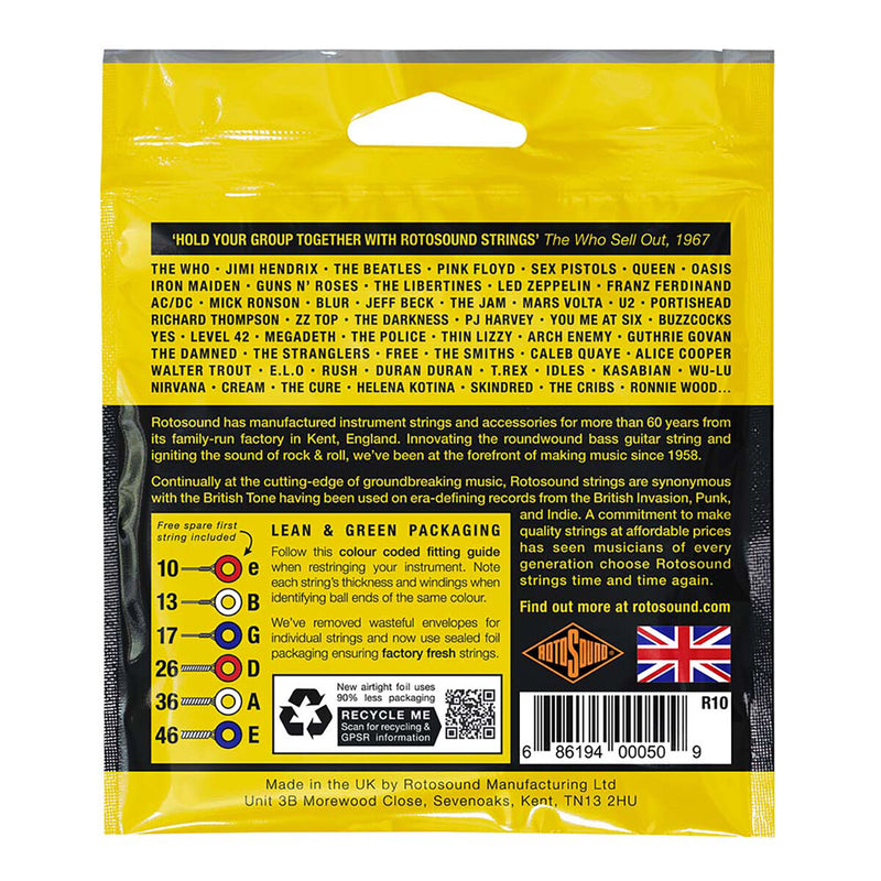 Rotosound R10 Electric Guitar Strings - 10-46
