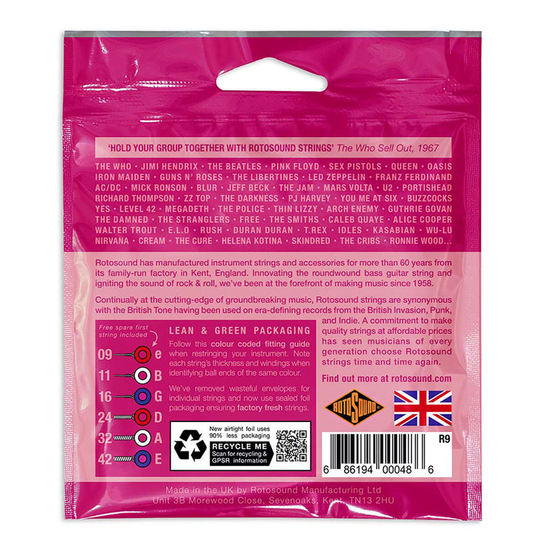 Rotosound R9 Electric Guitar Strings - 9-42