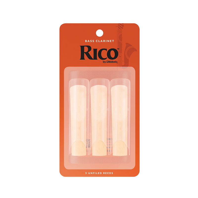 Rico Bass Clarinet Reeds - Size 2.5 (3 Pack)