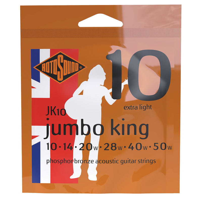 Rotosound Phosphor Bronze Acoustic Guitar Strings - 10-50