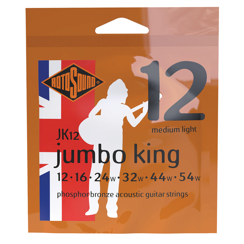 Rotosound Phosphor Bronze Acoustic Guitar Strings - 12-54