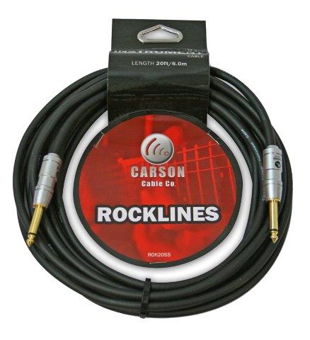 Carson Rocklines ROK20SS 20ft / 6m Straight-to-Straight Instrument Cable