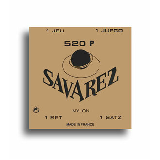 Savarez 520P Traditional High Tension with Rectified 1st String, Plastic Wound 2nd 3rd