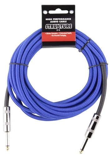 Strukture 18.6ft / 5.5m Woven Instrument Cable - Blue