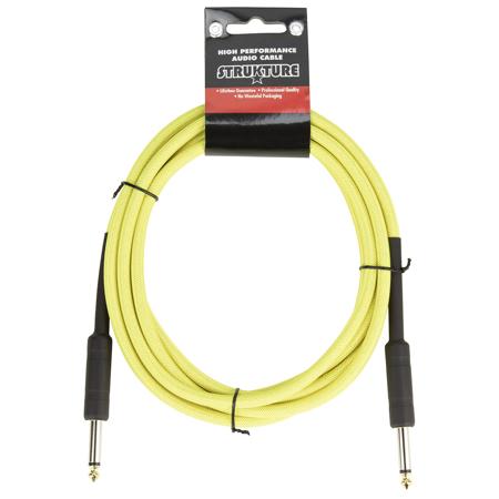 Strukture 18.6ft / 5.5m Woven Instrument Cable - Neon Yellow