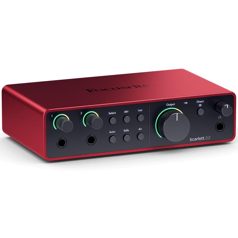 Focusrite Scarlett 2i2 Studio (4th Gen) USB Audio Recording Bundle Includes Microphone & Headphones