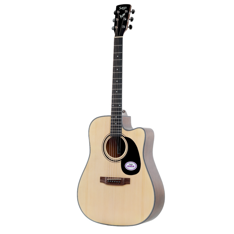 SAGA Acoustic/Electric Guitar with E-4T Pickup & EQ – Includes Gig Bag
