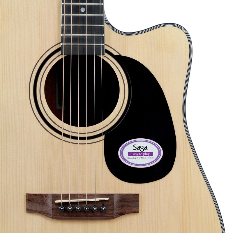 SAGA Acoustic/Electric Guitar with E-4T Pickup & EQ – Includes Gig Bag