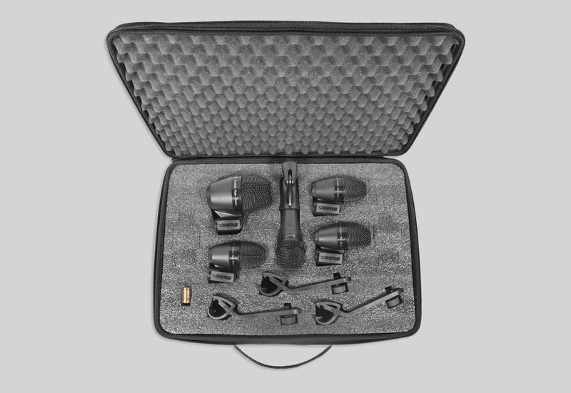 Shure PGA Drum Mic Kit 5 Piece - Mounts Cables & Carry Case