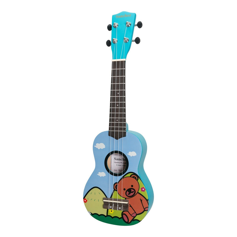 SZ UK-300 Uke G/Bag Blue/Brown Bear