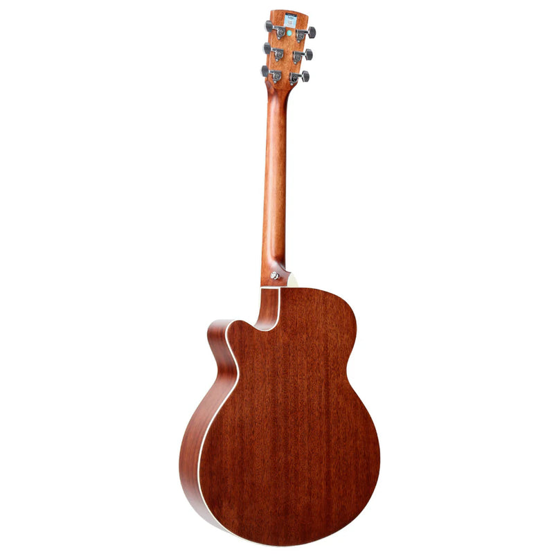 Saga 700 Series Solid Top Folk Acoustic/Electric Guitar with Gig Bag - Natural