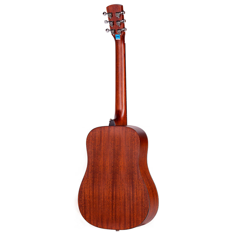 Saga Traveller Acoustic/Electric Guitar with Pickup – Soft Case Included