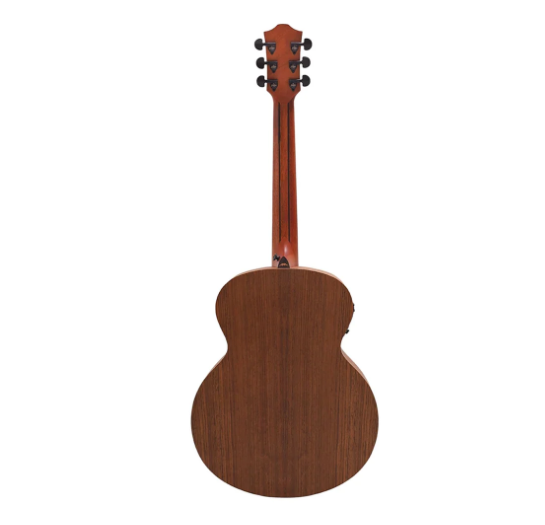 Bromo BAT8MEBK Mini Jumbo Solid Top Acoustic Electric Guitar w/ Built in Tuner and Gig Bag