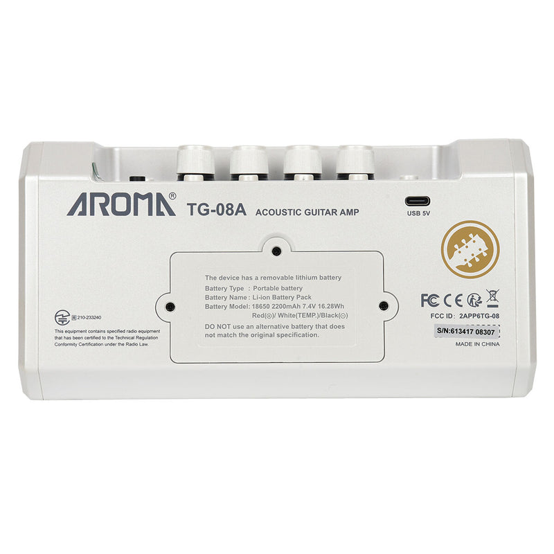 Aroma TG-08A 10W Acoustic Guitar Amp w/ Built-in Drum Machine
