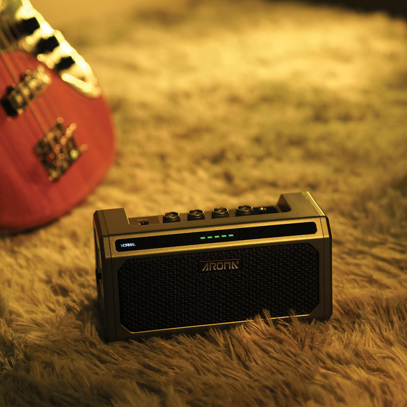 Aroma TG-08B 10W Bass Guitar Amp w/ Built-in Drum Machine