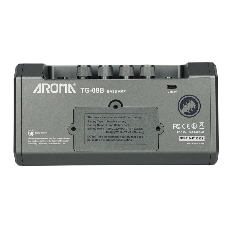 Aroma TG-08B 10W Bass Guitar Amp w/ Built-in Drum Machine