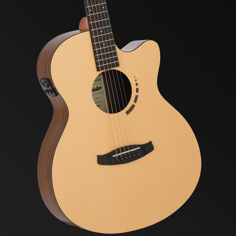 Tanglewood TM4-CE Metropolitan SuperFolk Koa Back & Sides Spruce Top w/ Pickup & Cutaway + WIRELESS BUNDLE