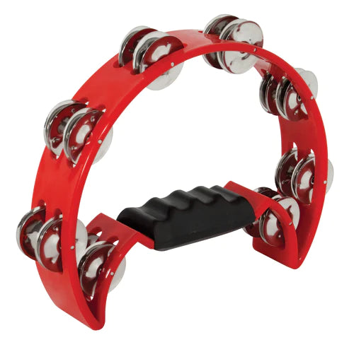 Mano Percussion Half Moon Tambourine Red