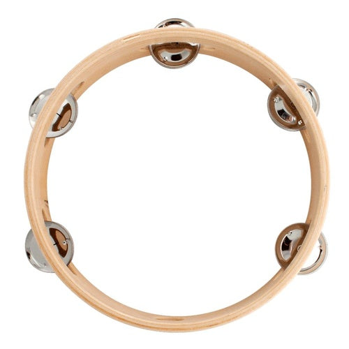 Mano Percussion Headless Tambourine TMP41 - 8inch Wood 6 Jingles