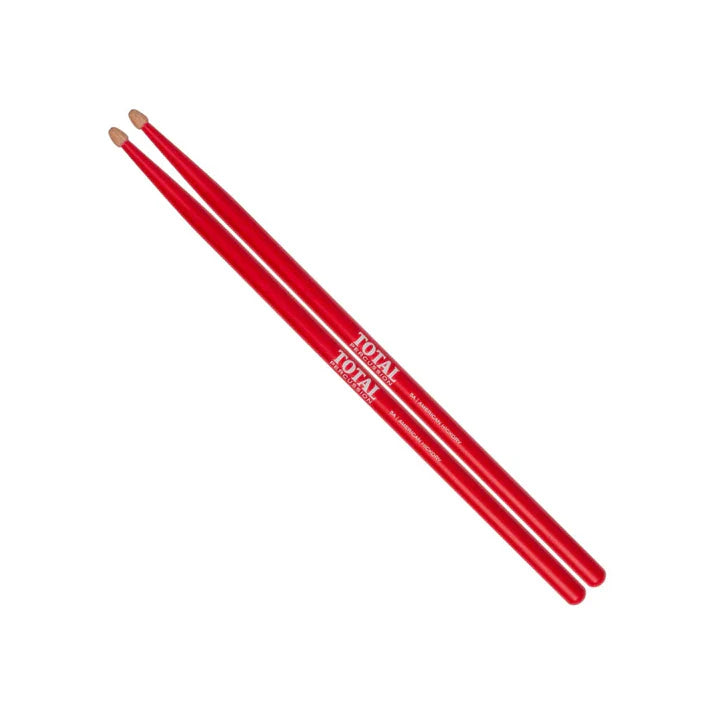 Total Percussion 5A Wood Tip Drum Sticks - Red