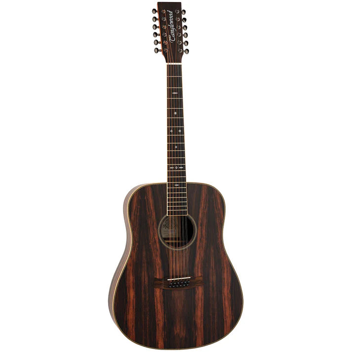 Tanglewood Reunion Pro 12 String Dreadnought All Figured Ebony Spruce Solid Top