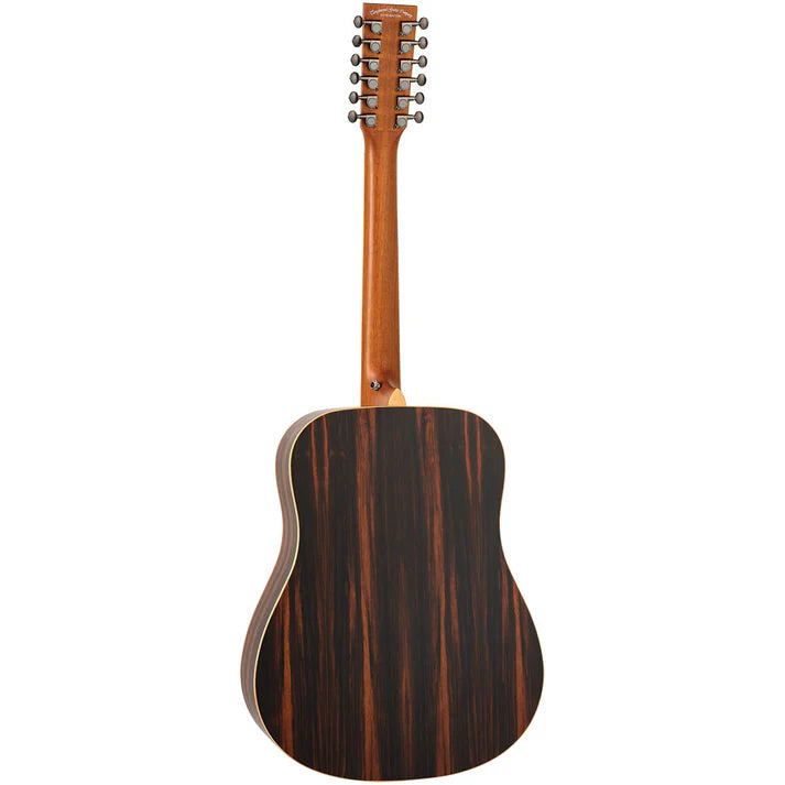 Tanglewood Reunion Pro 12 String Dreadnought All Figured Ebony Spruce Solid Top