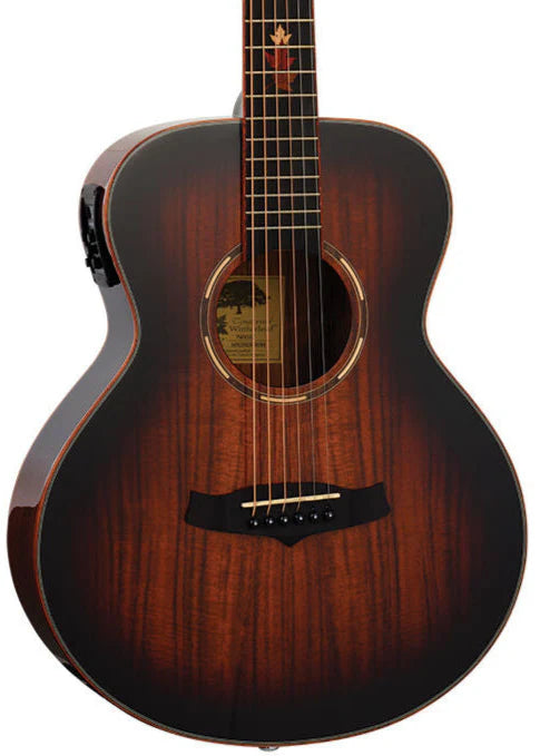 Tanglewood Winterleaf Exotic Mini All Figured Koa Autumn Burst Gloss