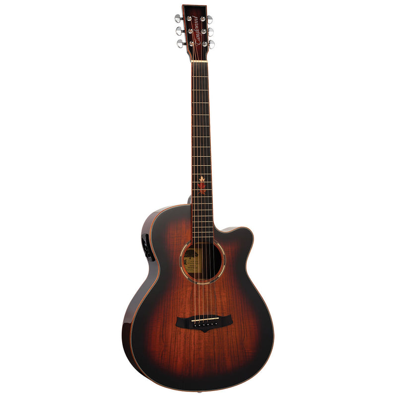 Tanglewood Winterleaf Superfolk Acoustic / Electric Guitar - Koa Autumn Burst Gloss with Cutaway