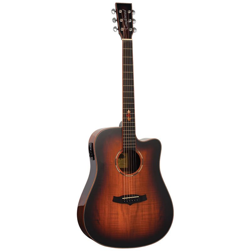 Tanglewood Winterleaf Dreadnought Acoustic / Electric Guitar - Koa Autumn Burst Gloss with Cutaway