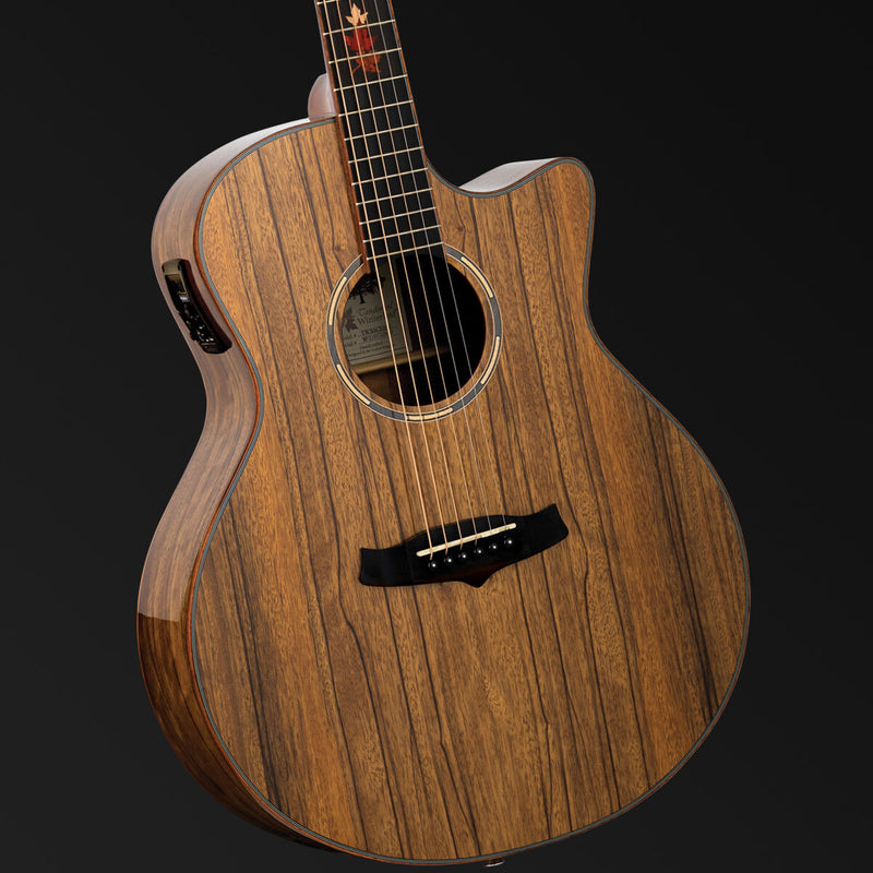 Tanglewood Winterleaf TWX6-CE-BW SuperFolk Solid Black Walnut Top w/ Pickup & Cutaway