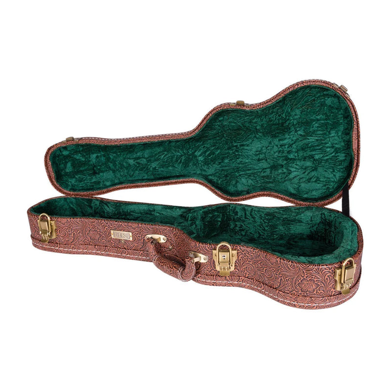 Tiki Deluxe Tenor Ukulele Hard Case - Brown Paisley